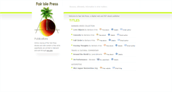 Desktop Screenshot of fairislepress.com